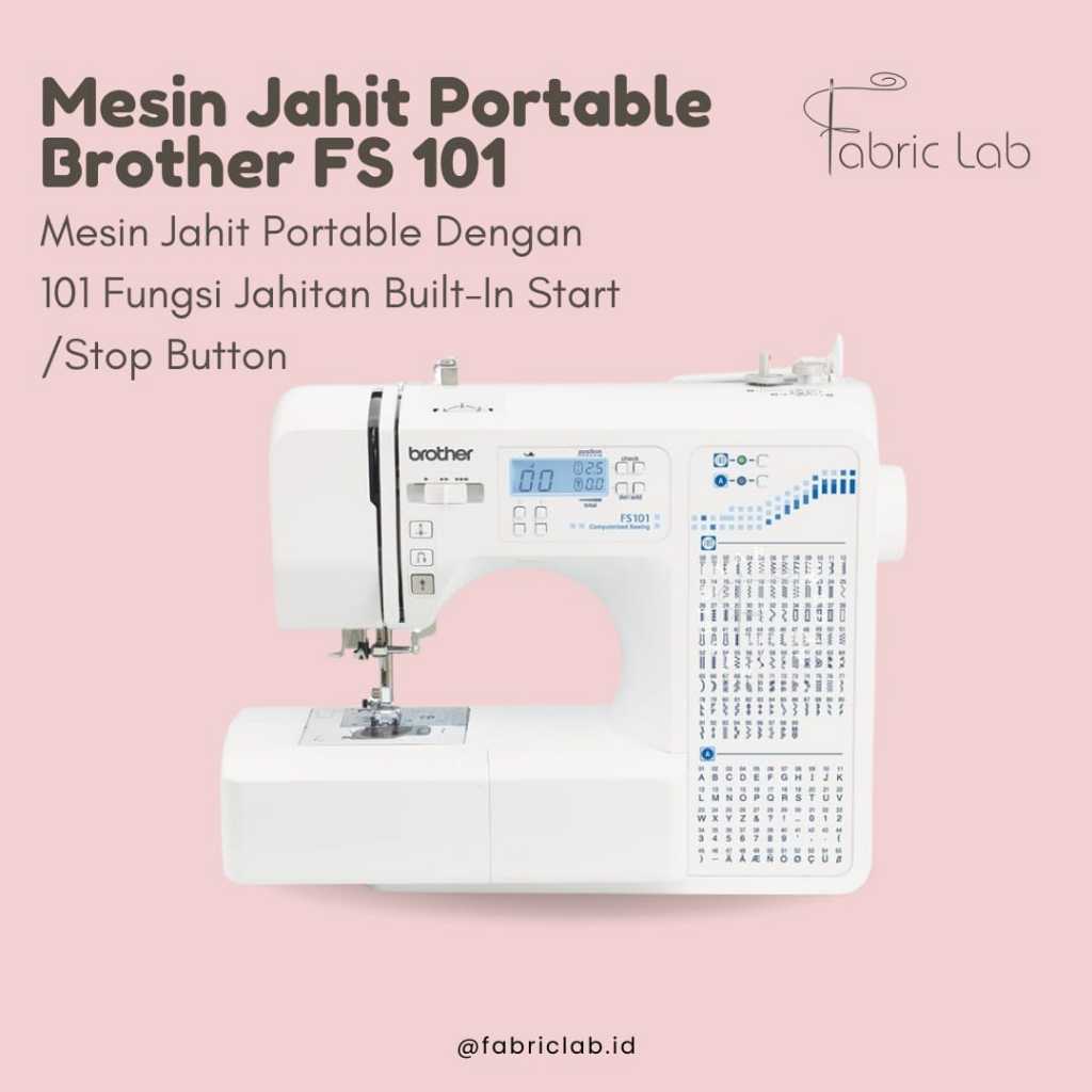 Jual Mesin Jahit BROTHER FS 101/ FS101 Digital Computerised Portable ...