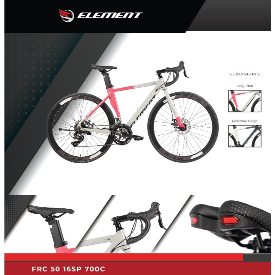 Jual ELEMENT ROAD BIKE FRC 50 Sepeda balap 2x8 shimano sora crank ...