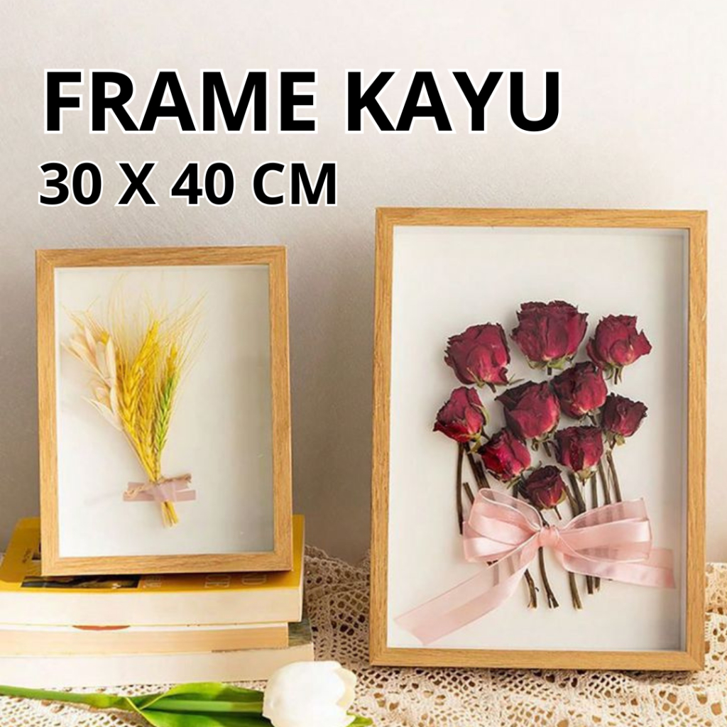 Jual FRAME KAYU 30 X 40 CM | Shopee Indonesia