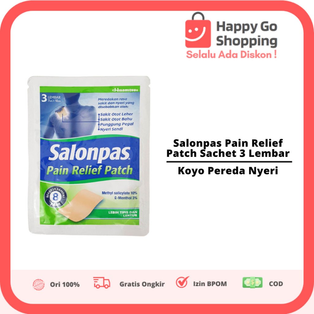 Jual Salonpas Pain Relief Patch Sachet 3 Lembar | Shopee Indonesia