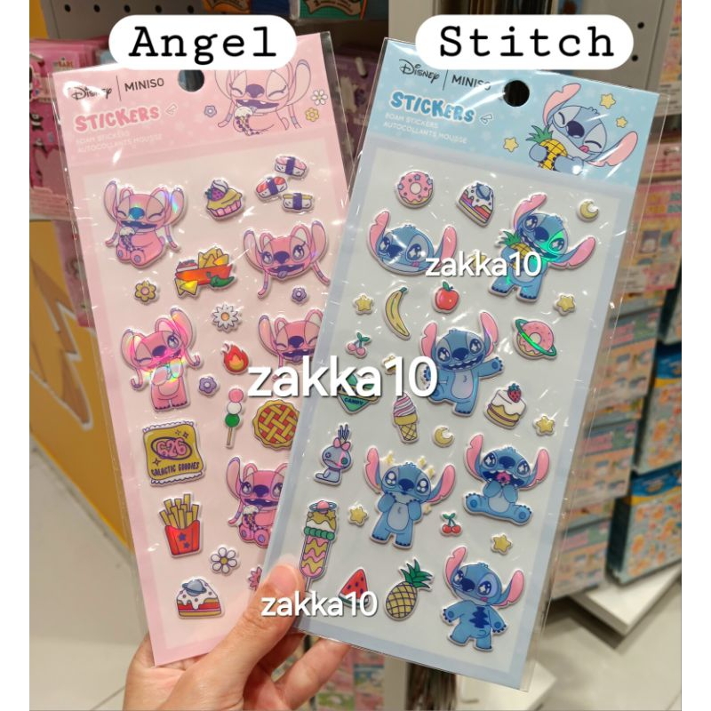 Jual Miniso Disney Stiker Timbul Stitch & Angel Stickers | Shopee Indonesia