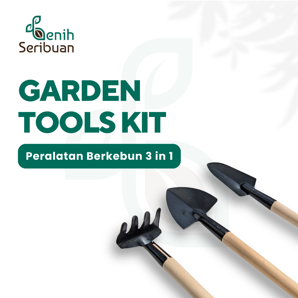 Benih Seribuan - Set Berkebun 3 in 1 Sekop Garpu Mini Perlengkapan berkebun