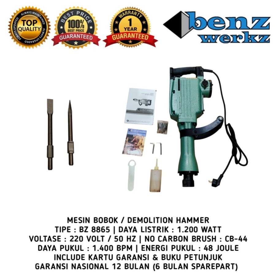 Jual BENZ WERKZ Mesin Bobok Demolition Hammer Bobok Beton Listrik BENZ ...
