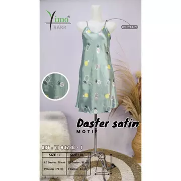 Yesy Fashion Piyama Midi Dress Tidur Wanita Sexy Satin Tanpa Lengan Cantik Korean Style DPS
