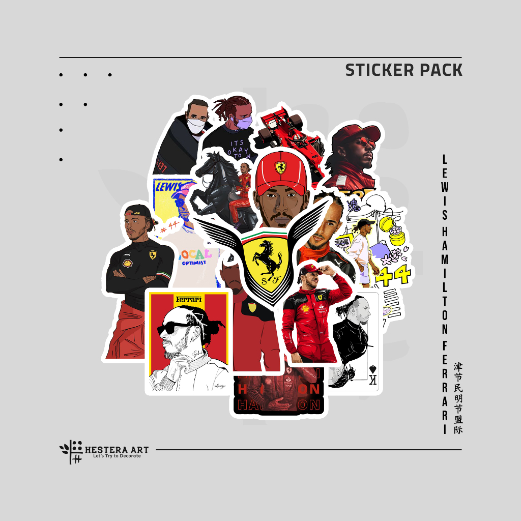 Jual Stiker Pembalap F1 Sticker Vinyl Doff Laminasi | Stiker Lewis ...