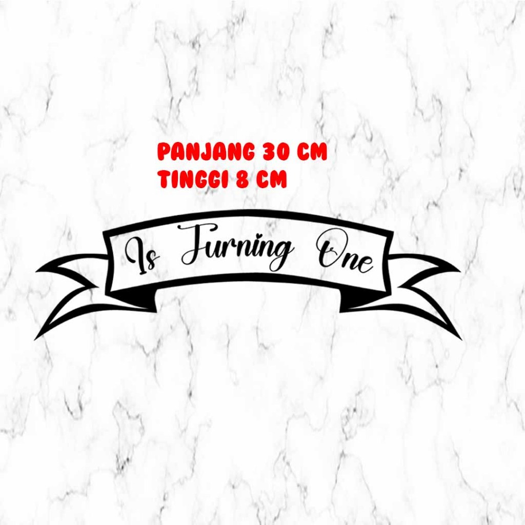 Jual Banner Custom Ribbon Is Turning One | Shopee Indonesia