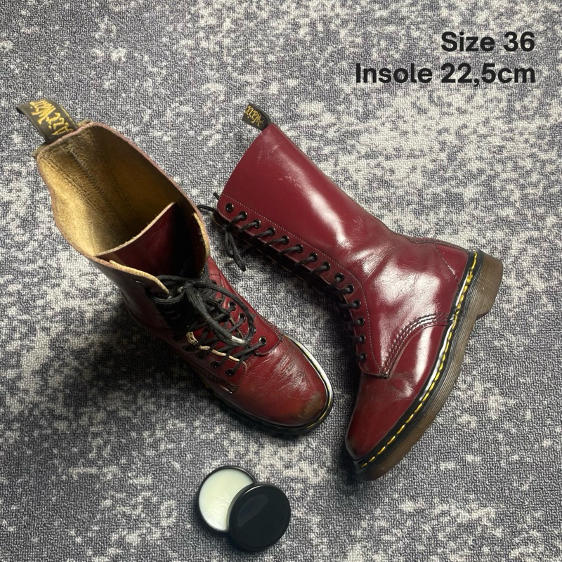 Jual dr martens docmart 14 eyelet red cherry | Shopee Indonesia