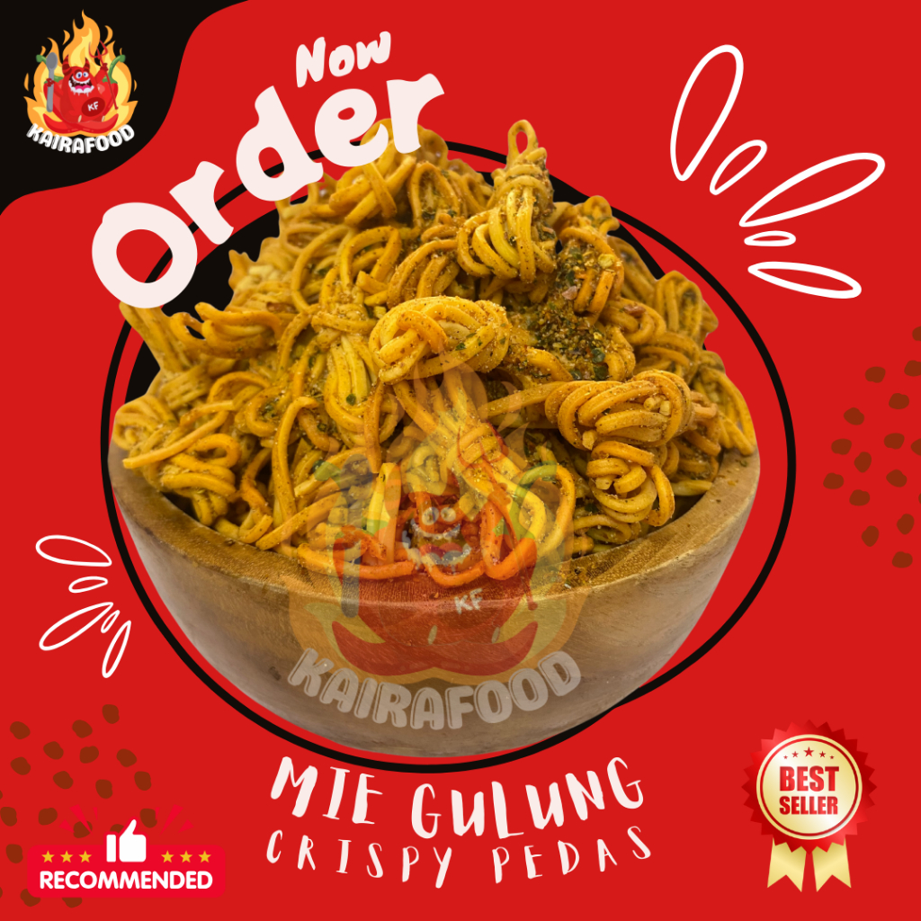 500 Gr Mie Gulung Crispy Renyah Pedas | Original | Balado
