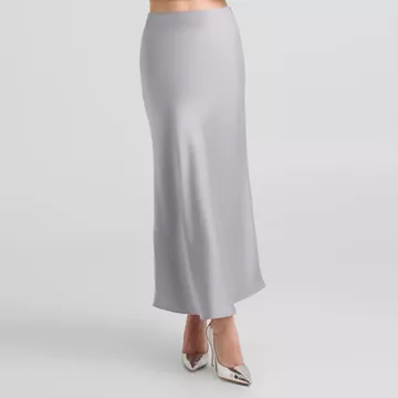 ZAYIDA Rok Satin Silk Premium Satin Skirt Midi Lenght Panjang Rok Slik Korean Style Basic Wanita