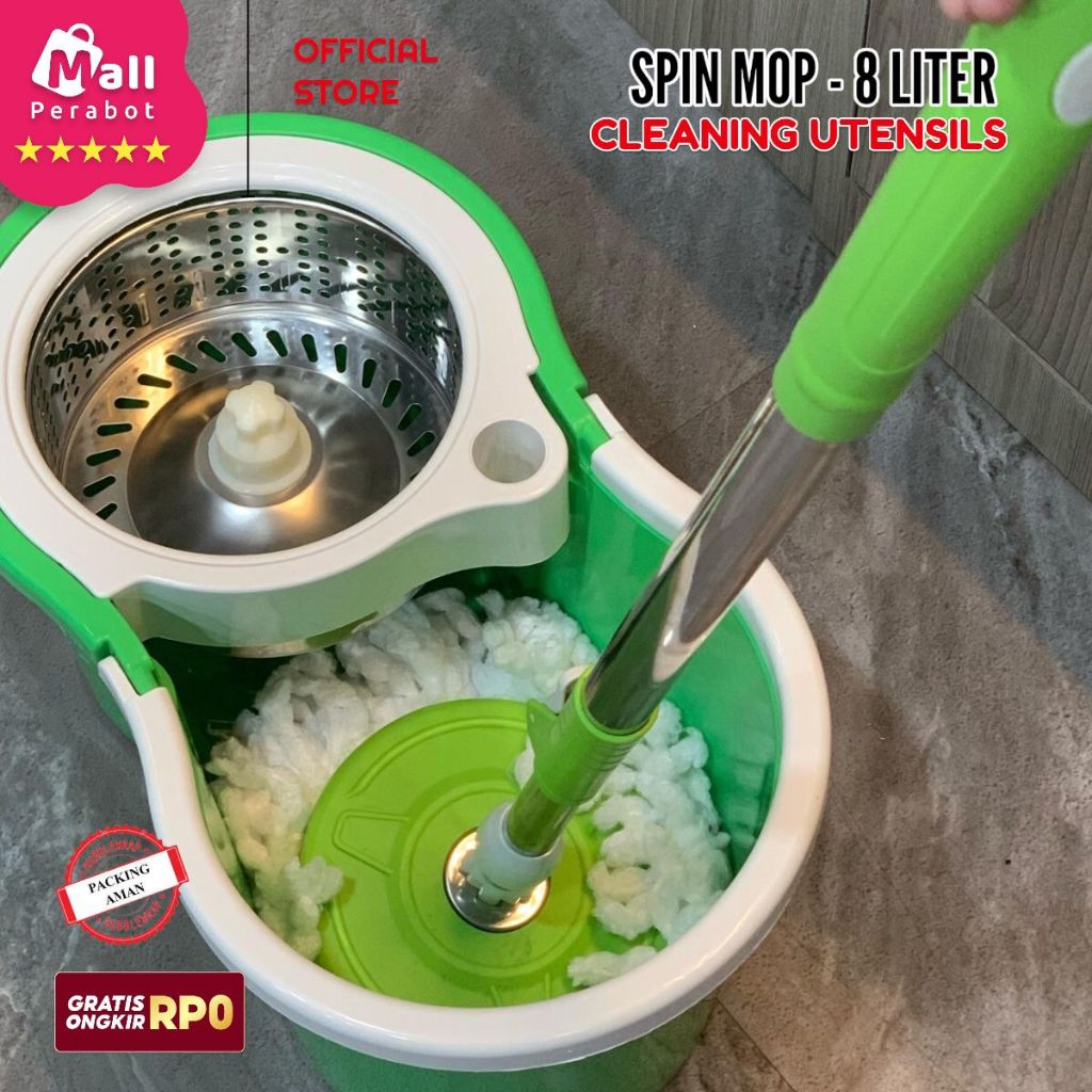 Jual Mall Perabot | Spin Mop Besar Tornado | Alat Pel Ember 8 Liter ...