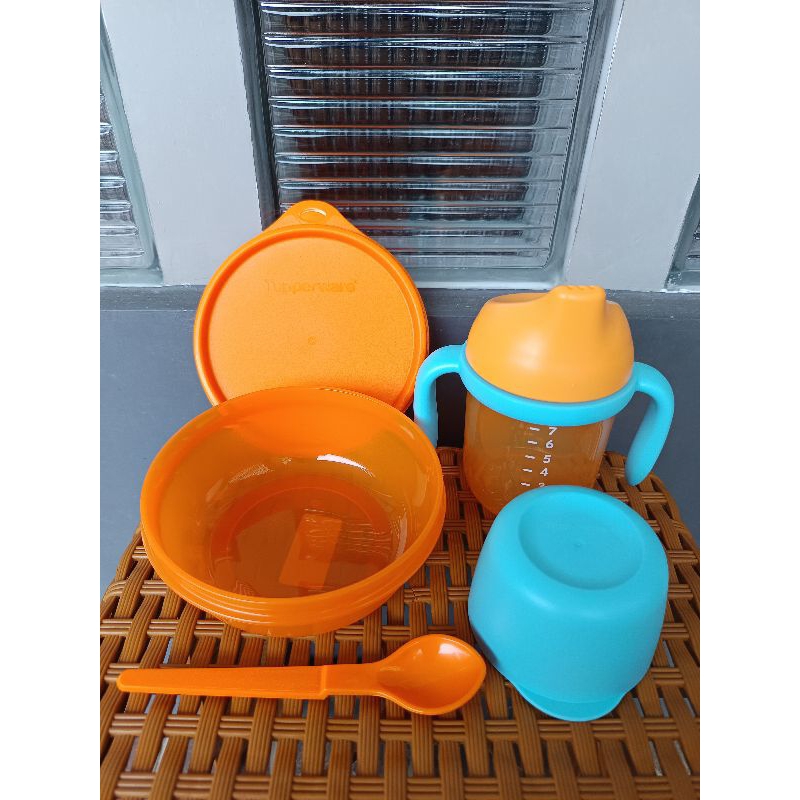 Jual baby set tupperware (sippy cup, junmod oren, hos) | Shopee Indonesia