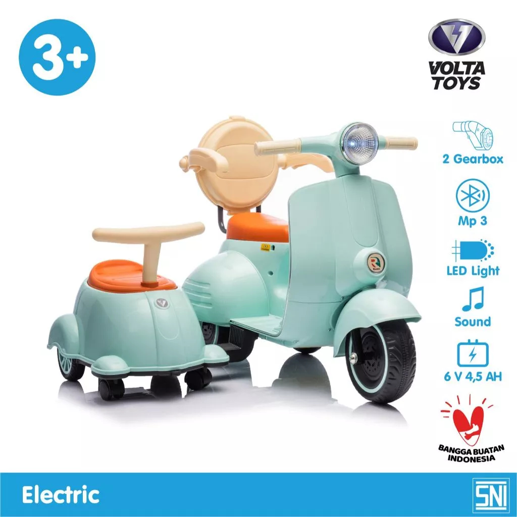Jual Razzo Duo Volta Toys (Volta 5022B) Mainan Motor Aki anak Remote ...