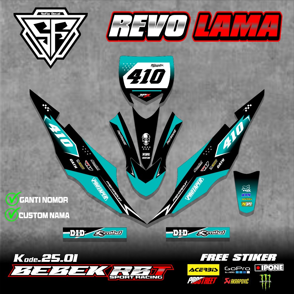 Jual Sticker SEMI DECAL fullbody RBT REVO LAMA rbt REVO LAMA BEBEK ...
