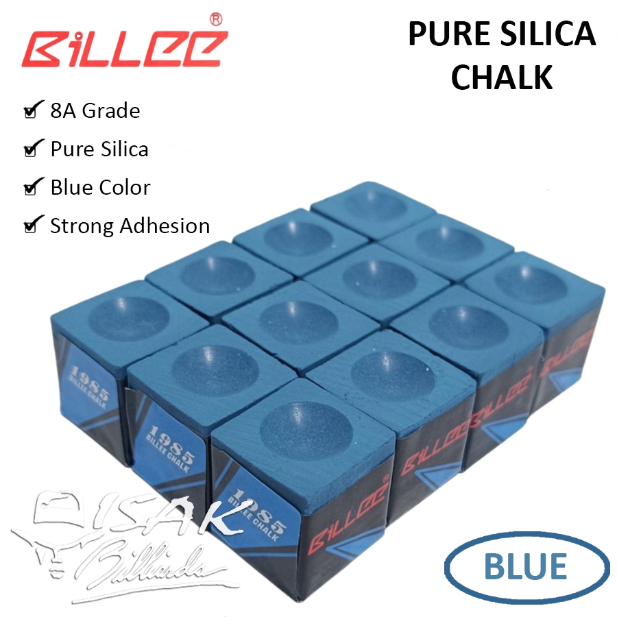 Jual Billee Pure Silica Chalk - Blue - 12 Piece Billiard Chalk | Shopee ...