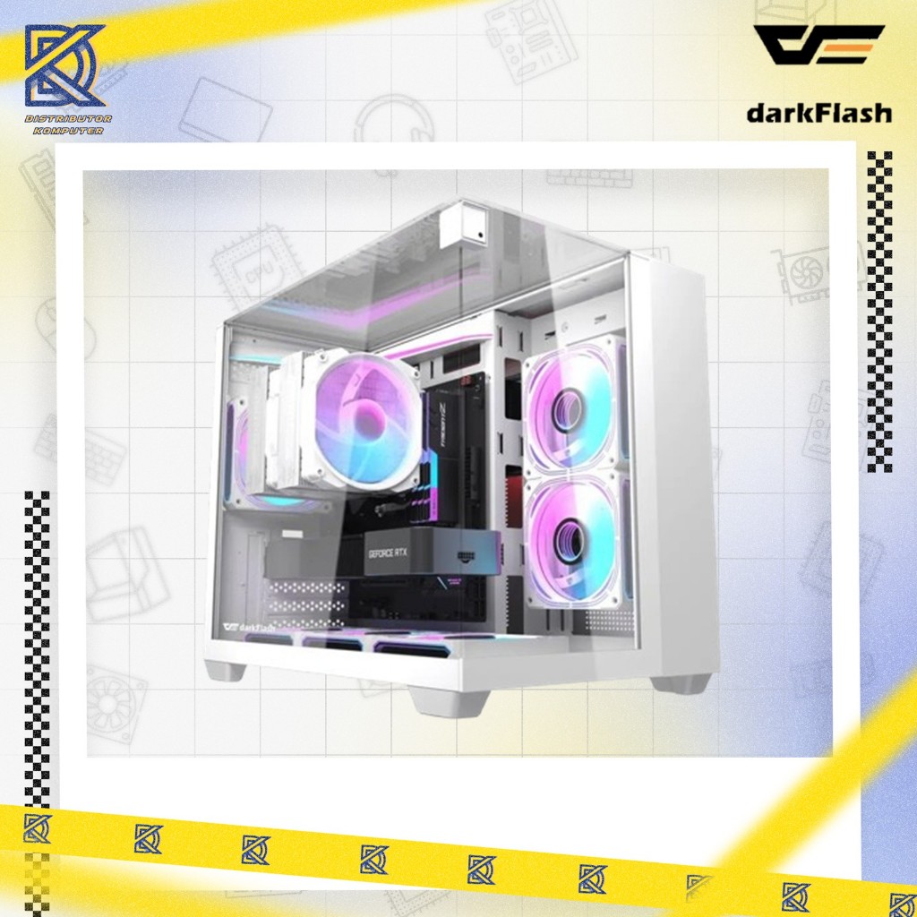 Jual Casing DarkFlash TH285M - M-ATX PC Case - WHITE | Shopee Indonesia