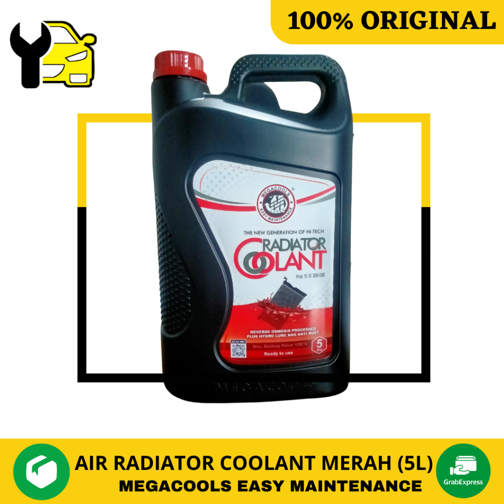 Jual Air Radiator / Radiator Coolant Megacools Galon 5 Liter - Merah ...