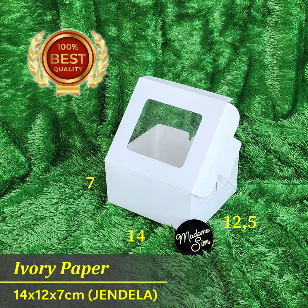 Jual BOX IVORY - SNACK BOX LAMINASI - DUS ROTI - KARDUS 14x12x7 ...