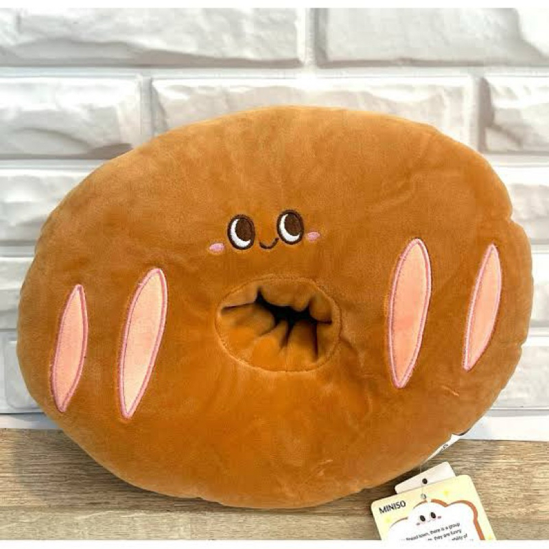 Jual Miniso Plush Toy Hand Warmer Happy Food / shrimp fried bread roti ...