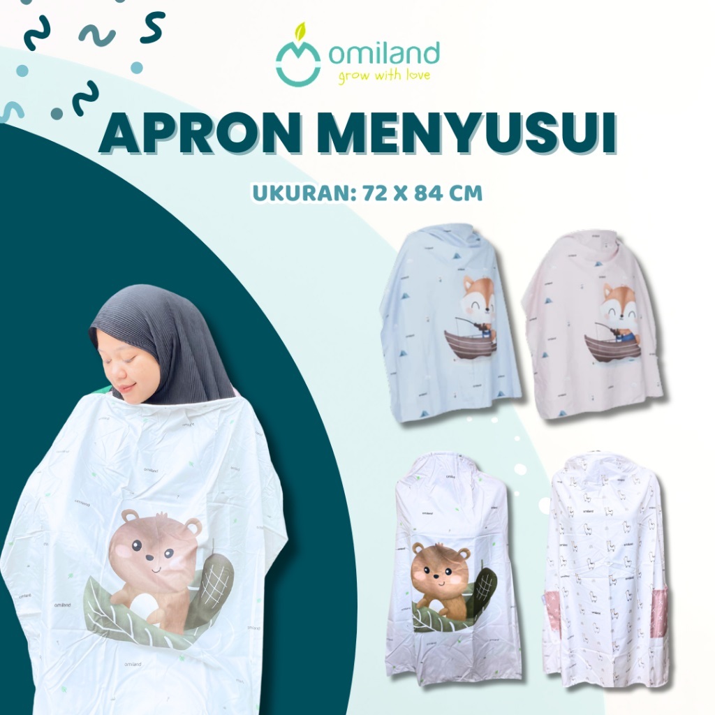 Jual Omiland Apron Penutup Ibu Menyusui / Busui Fox / Otter Series - OP ...