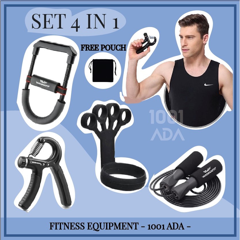 Jual 4 in 1 set hand | Alat Olahraga Tangan | Handgrip 5-60kg Power ...