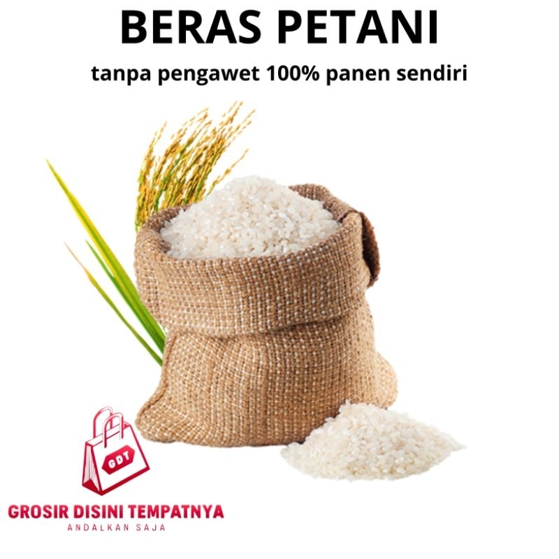 Jual BERAS PETANI 100% TANPA PENGAWET PANEN SENDIRI | Shopee Indonesia