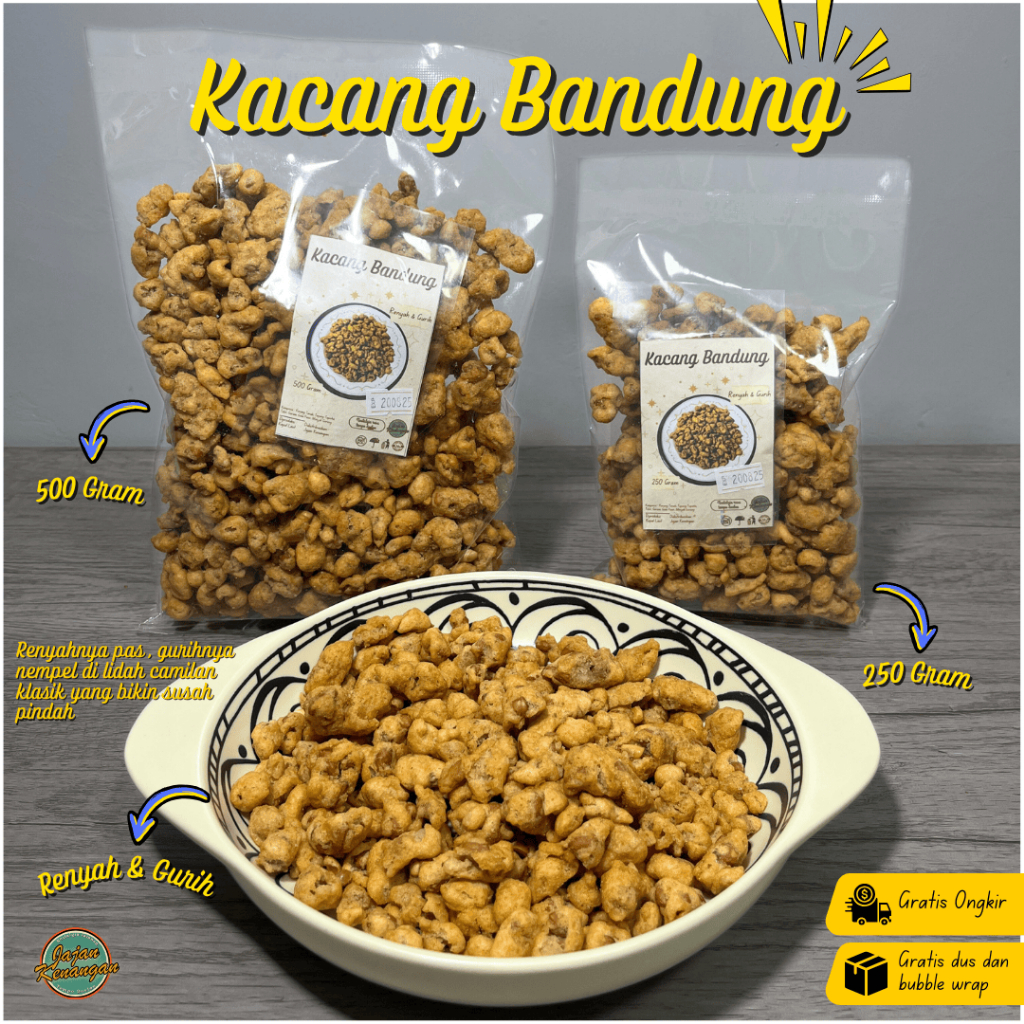 Jual Kacang Bandung Original - Jajanan Renyah & Gurih Bikin Nagih ...