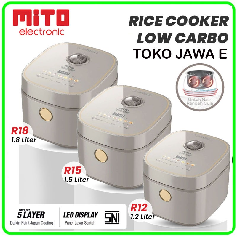Jual RICE COOKER LOW CARBO LOW SUGAR RENDAH GULA MITO R12/MITO R15/MITO ...