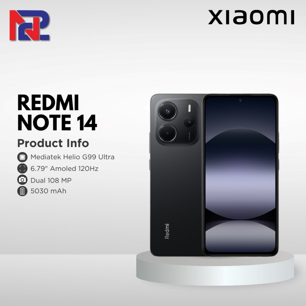 XIAOMI Redmi Note 14 5G Smartphone 8+256GB 108MP MediaTek Dimensity 7025-Ultra 120Hz Eye-Care Screen 5110mAh with NFC, without Charge (Black