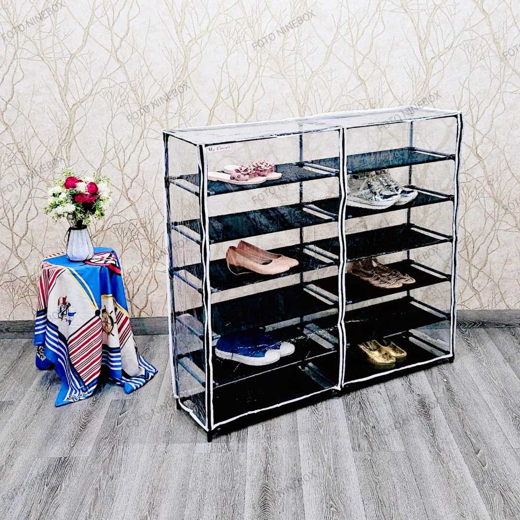 Jual NINE BOX RAK SEPATU COVER 12 RUANG / RAK SEPATU 2 PINTU / RAK ...