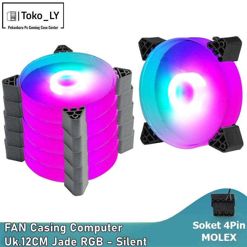 Jual FAN CASING RGB 12CM/ FAN COOLER CASE GAMING PC 12CM - JADE RGB ...