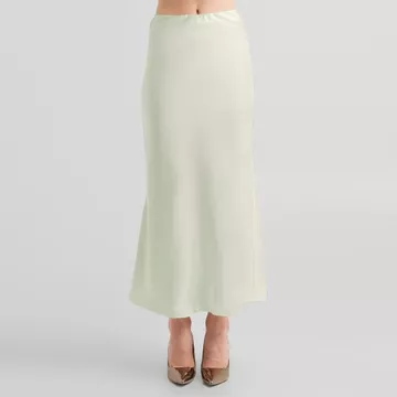 ZAYIDA Rok Satin Silk Premium Satin Skirt Midi Lenght Panjang Rok Slik Korean Style Basic Wanita