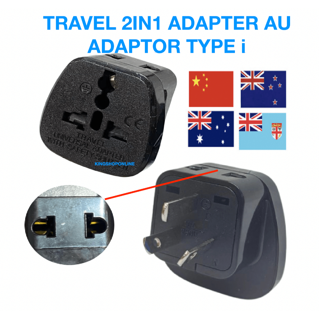 Jual Colokan Steker Travel 2 plug Adapter Konverter Ke AUSTRALIA CHINA ...