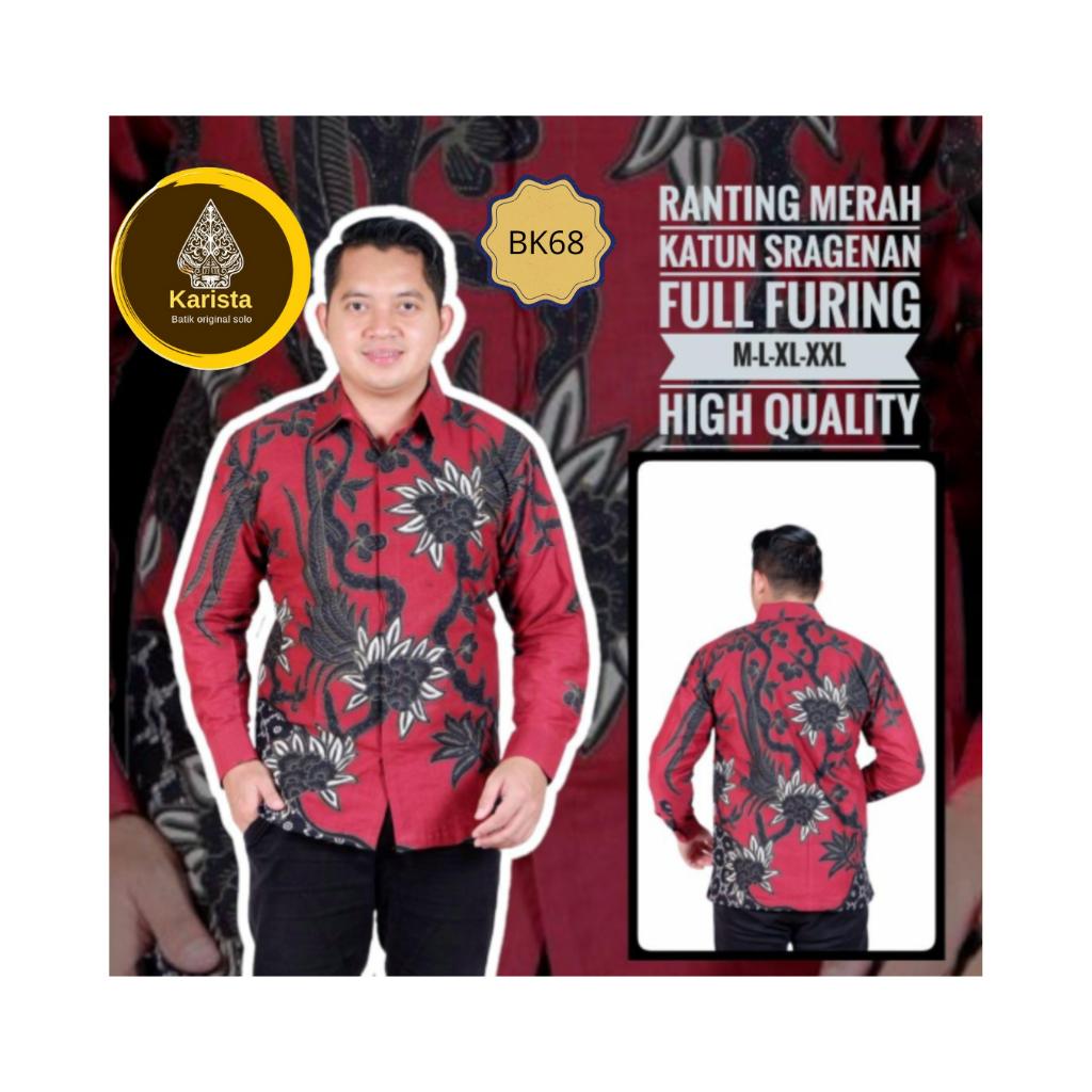 Jual BATIK KARISTA ORIGINAL - BATIK RANTING MERAH | Shopee Indonesia