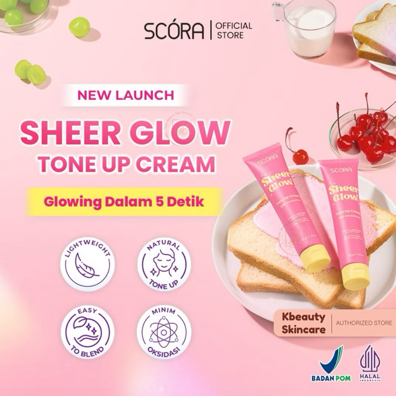Jual Scora Sheer Glow Tone Up Cream | Shopee Indonesia