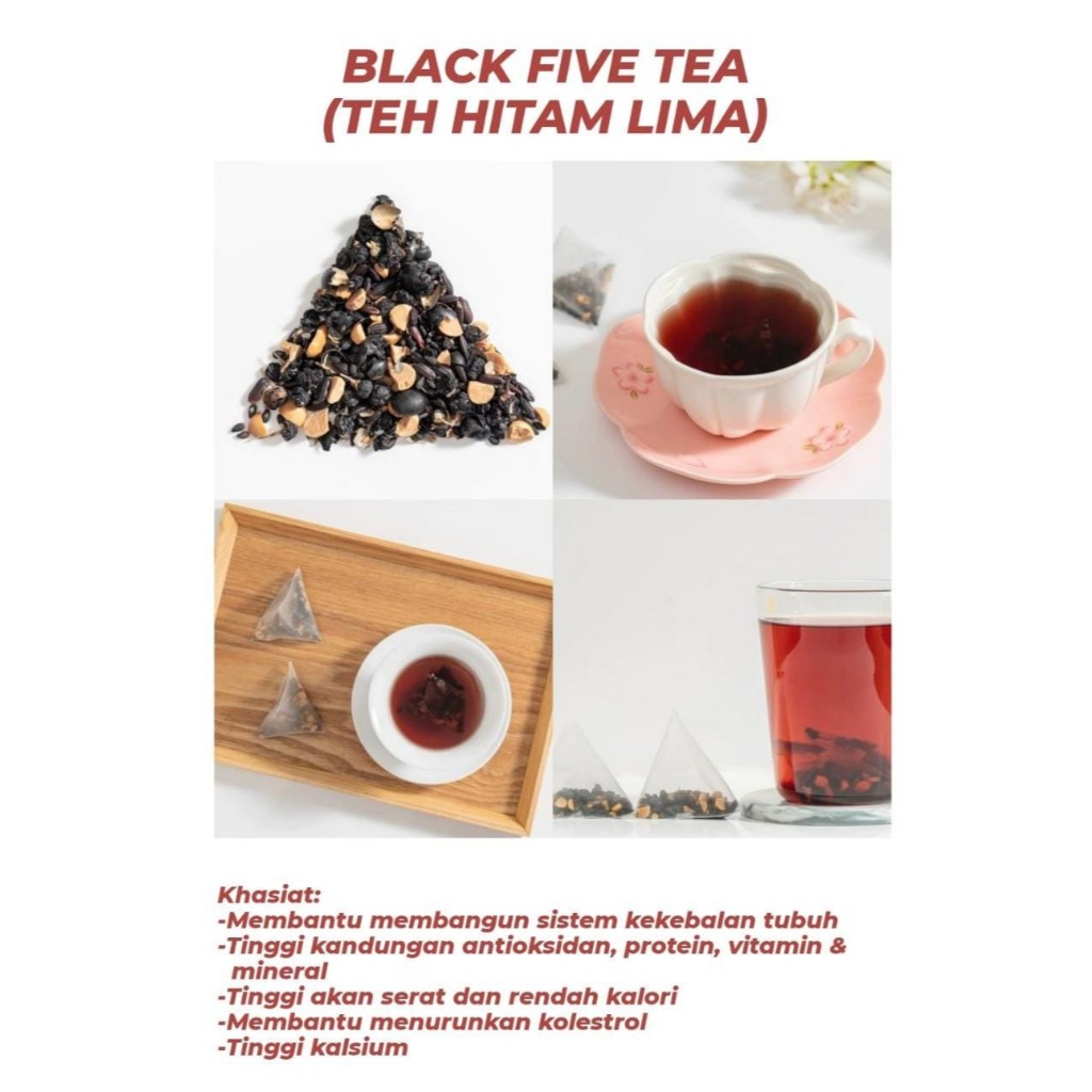 Jual BLACK FIVE TEA/TEH HITAM LIMA/WOLFBERRY/BERAS HITAM/KACANG HITAM ...