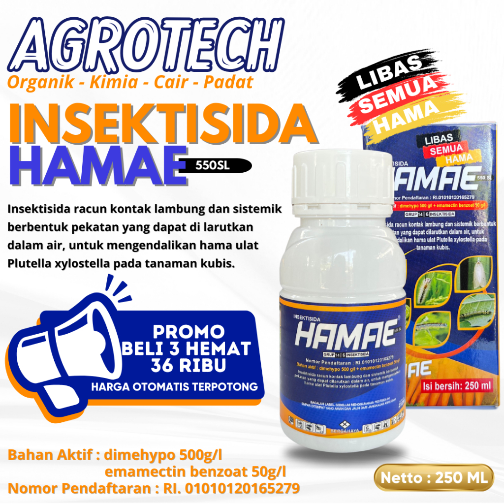 Jual HAMAE 550SL 250ml Insektisida Sistemik Mengatasi Segala Hama Ulat ...
