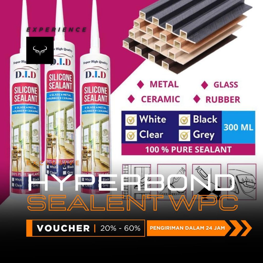 Jual EX Lem Sealant WPC Panel Hyperbond Lem Sealant Botol 300ml White ...
