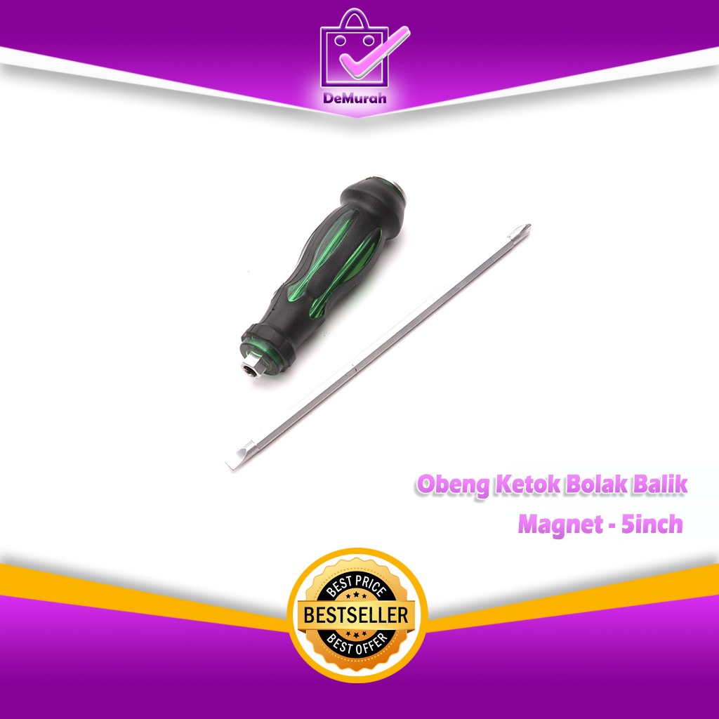 Jual Obeng Ketok Bolak Balik Magnet 5 Inch Obeng Gedor Min Plus 22cm ...