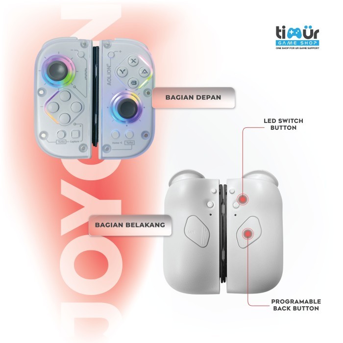 Jual Aolion Joy-Con Joycon JoyPad Controller Stik Stick (L/R) RGB 6 ...