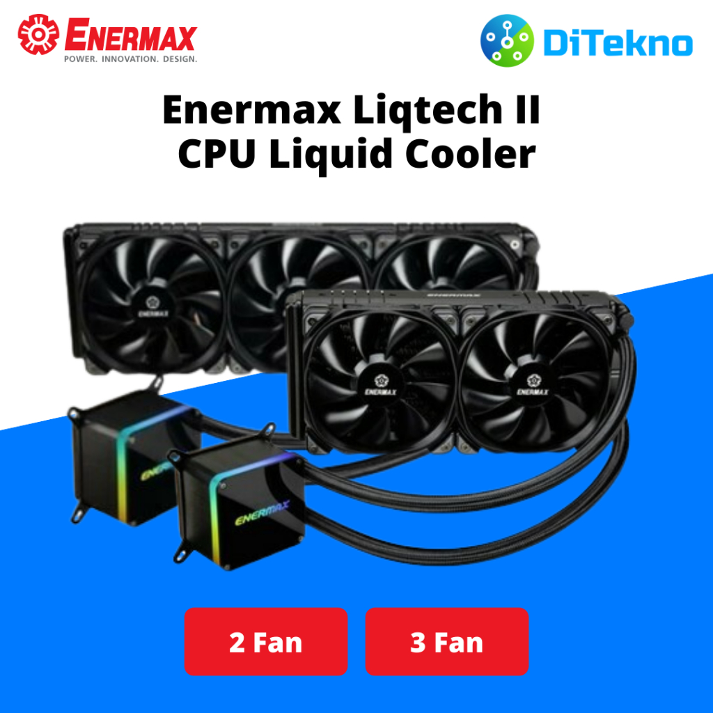 Jual Enermax Liqtech II CPU Liquid Cooler Black 240mm 2 Fan 360mm 3 Fan ...