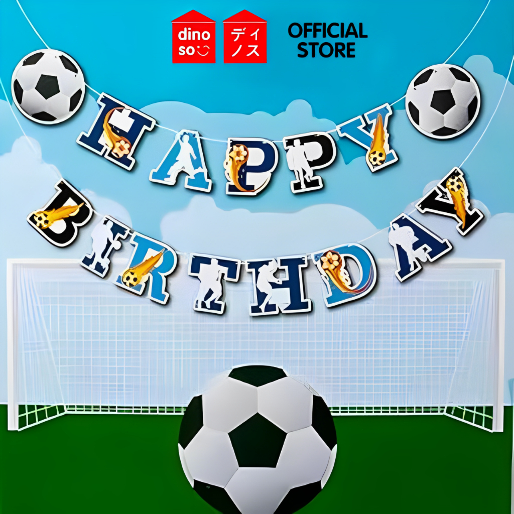 DINOSO Balon Foil Tema Sepak Bola Balon Foil Bola Untuk Dekorasi Pesta Ulang Tahun