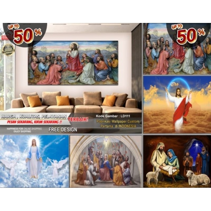 Jual Wallpaper Dinding Custom Jesus | Yesus | Christian | Gereja ...