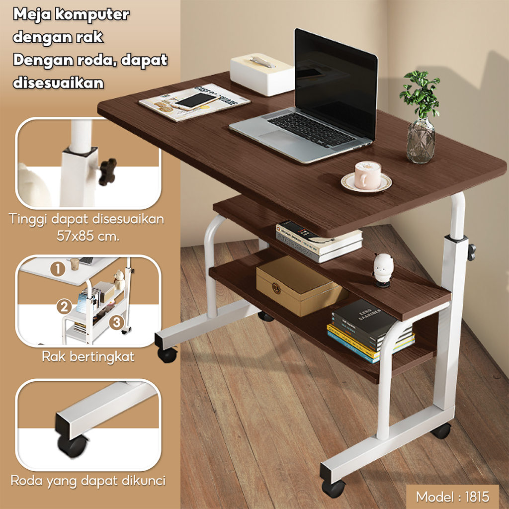 Jual HTD SPORT Meja Laptop Bertingkat Adjustable dengan Roda Meja ...