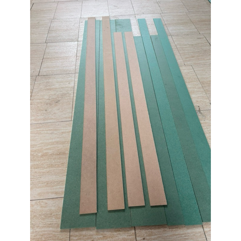 Jual paket 50pcs wall batten mdf 3mm coklat 5cm x 100cm dan 122cm ...