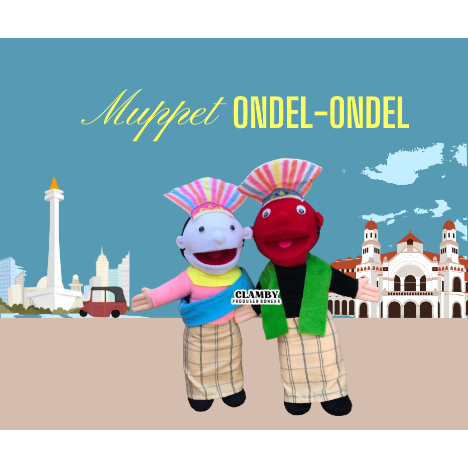 Jual Boneka Muppet Karakter Ondel-Ondel Betawi Mainan Anak Hand Puppet ...