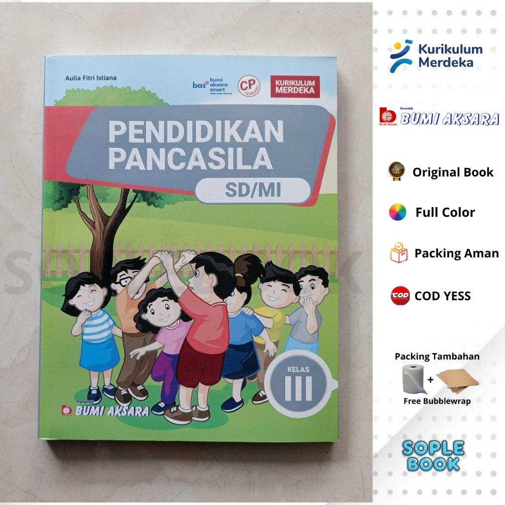 Jual Buku Pendidikan Pancasila Untuk SD/MI Kelas 3 CP Terbaru Bumi ...