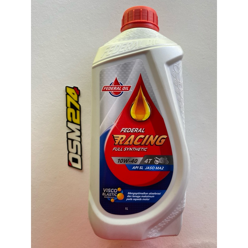 Jual Oli Federal Racing 10W40 1L Full Synthetic Original 100% | Shopee ...