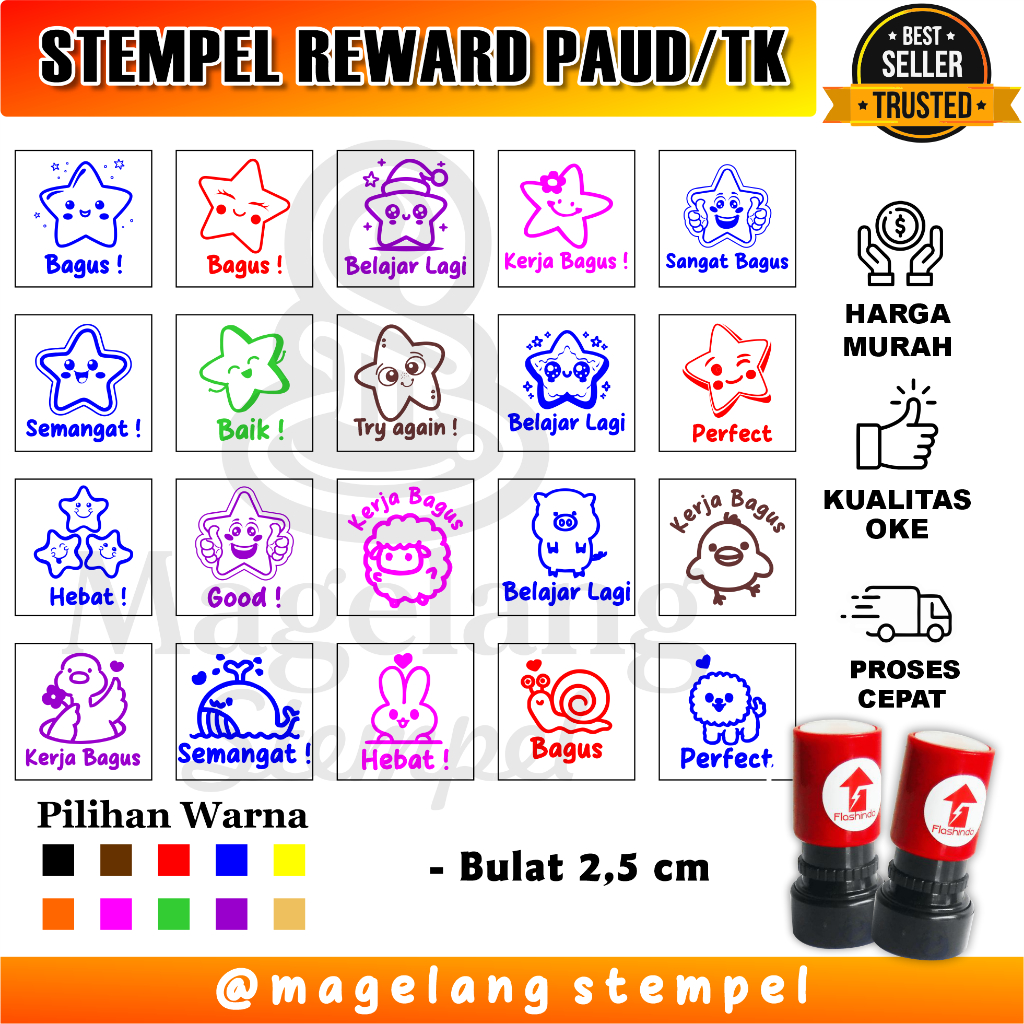 Jual Stempel Nilai Reward TK / SD / PAUD / Home Schooling | Shopee ...