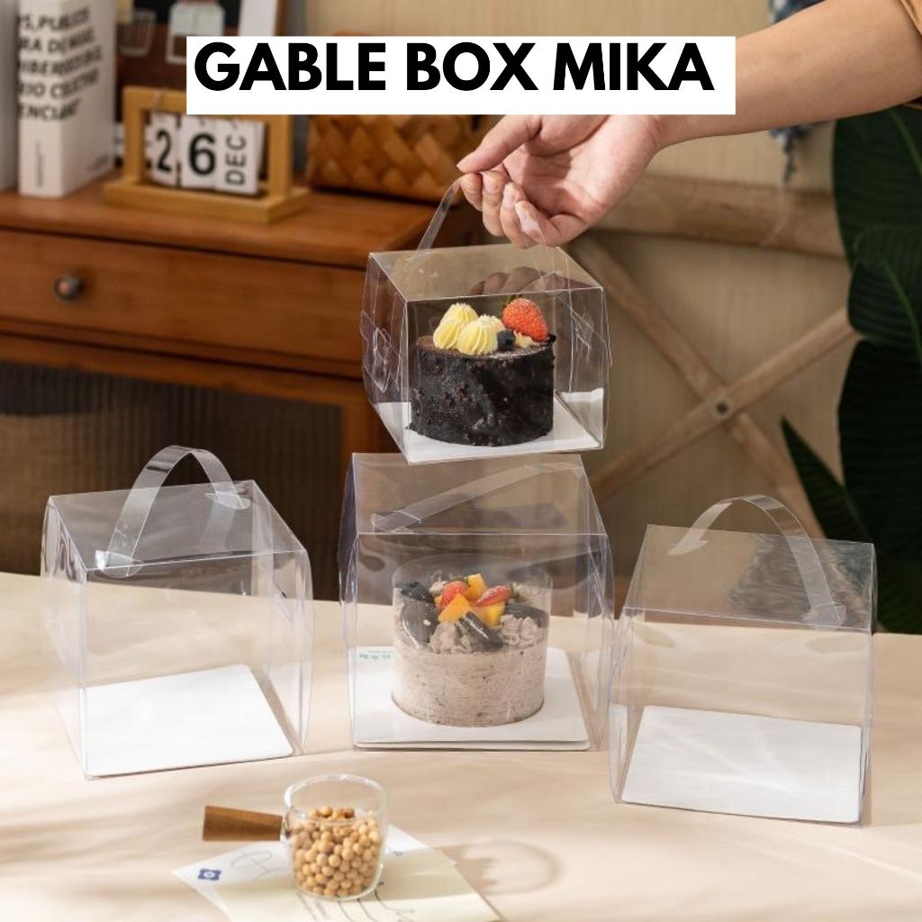 Jual [1pc] Gable Box Mika / Kotak Mika Kue Ulang Tahun Transparan ...