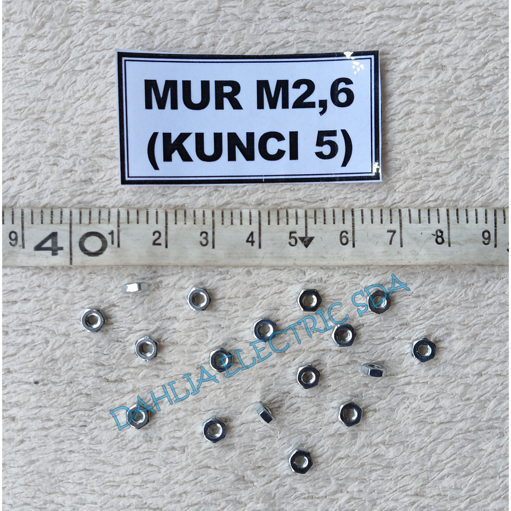 Jual Mur ATAU NUT M2,6 PAKAI KUNCI 5 (10 PCS) | Shopee Indonesia